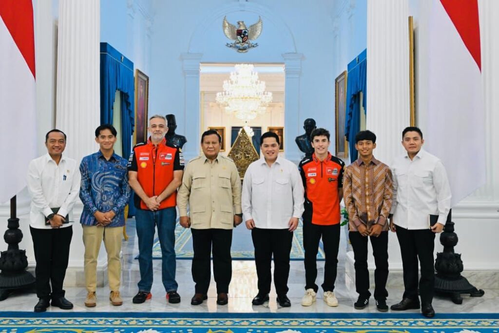 Prabowo Subianto, Marc Marquez, Sport Tourism, MotoGP, Mandalika, Mario Aji, Veda Ega Pratama, ErickThohir