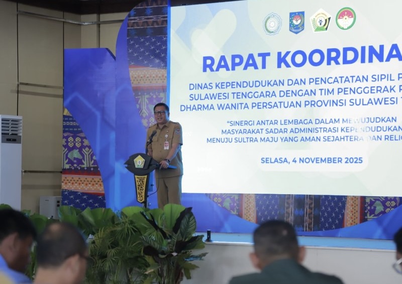 kemendagri, dukcapil, layanan adminduk digital, pkk sultra, dharma wanita, identitas kependudukan digital, IKD, rakor dukcapil, farid kemendagri, hugua sultra