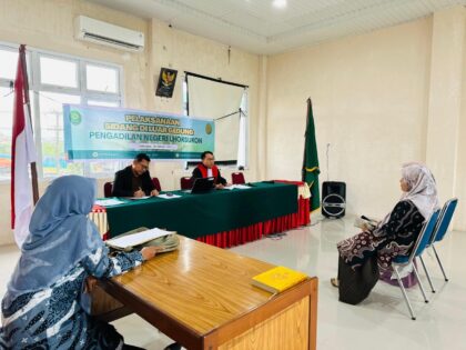 Sidang di luar gedung PN Lhoksukon Ramadhan 1447 H di Kecamatan Samudera Aceh Utara