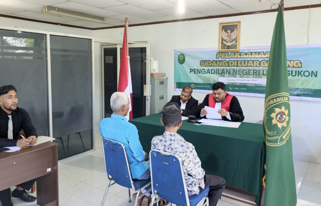 Sidang luar gedung PN Lhoksukon di Disdukcapil Aceh Utara Ramadhan 1447 H