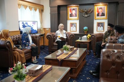 Wakil Gubernur Lampung Jihan Nurlela bersama pengurus PSQ Provinsi Lampung bahas kolaborasi cetak mufassir profesional 2026.