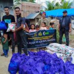 Penyaluran bantuan korban banjir Aceh Utara pada kegiatan Haul Sultan Al-Malik Ash-Shalih ke-751 oleh CISAH dan relawan Ramadhan 2026