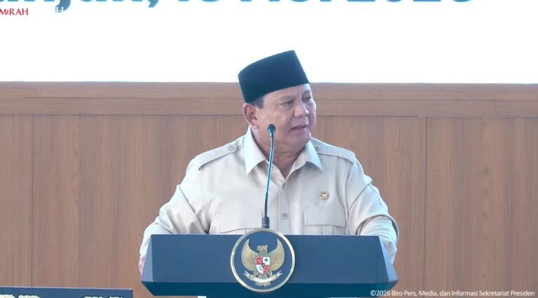 Presiden Prabowo Subianto meresmikan Koperasi Merah Putih di Nganjuk target 30.000 koperasi desa Agustus 2026