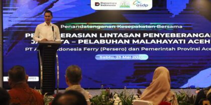 Pemerintah Aceh dan ASDP teken kerja sama jalur penyeberangan Jakarta–Pelabuhan Malahayati Aceh untuk percepat logistik