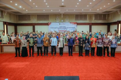 Wakil Gubernur Lampung Jihan Nurlela menghadiri rapat pleno TPAKD Lampung Semester I 2026 di Gedung Pusiban Bandar Lampung.