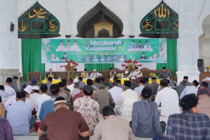 Peserta menghadiri Muzakarah MPU Aceh Utara 2026 di Masjid Darul Huda, Tanah Pasir, untuk membahas tantangan syariat Islam di era digital