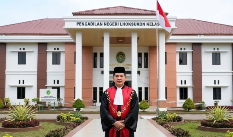 Ketua PN Lhoksukon Ngatemin SH MH menyampaikan komitmen peningkatan layanan hukum melalui sidang keliling di Aceh Utara
