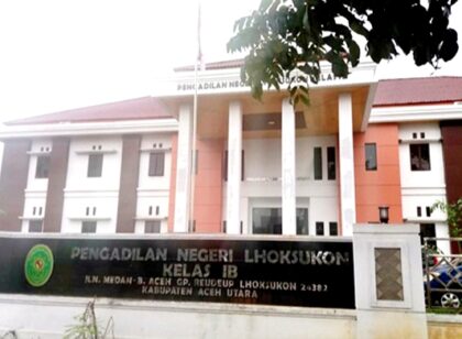 Keabsahan penetapan tersangka dalam perkara yang berawal dari persoalan keluarga antara ayah kandung dan anak kandung kini diuji melalui permohonan praperadilan di Pengadilan Negeri Lhoksukon, Aceh Utara. 28 Agustus 2026. Foto: Dok Ist