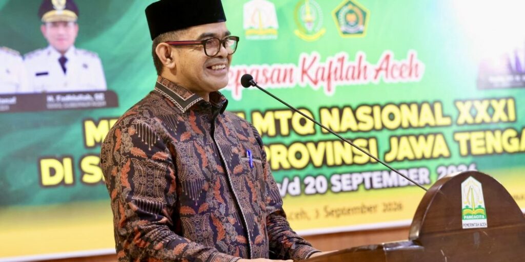 Plt Sekda Aceh Taufik melepas Kafilah Aceh menuju MTQN ke-31 Jawa Tengah
