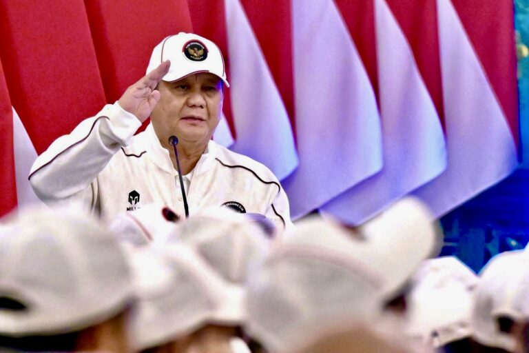 Presiden Prabowo berpidato saat pelepasan Kontingen Indonesia ke Asian Games 2026.