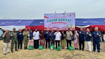Pasar Rakyat dan pemeriksaan kesehatan gratis PT Agrinas Palma Nusantara di Seruway Aceh Tamiang